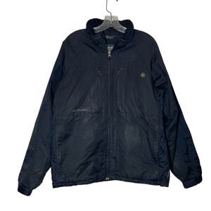 COLUMBIA Winter Jacket Black Insulated Lining Zip Underarm Vent Mens Size Large